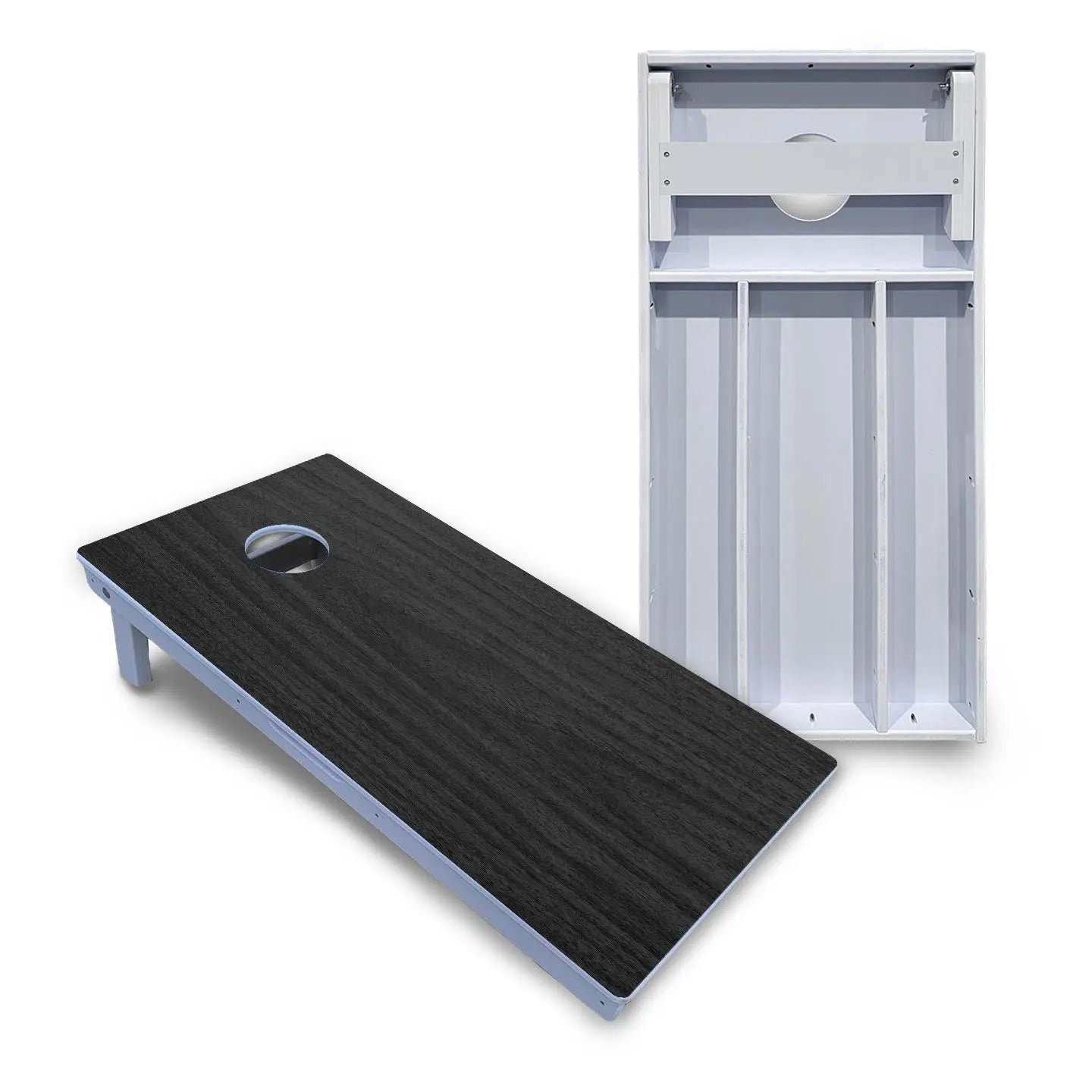 Dark Grey Wood Cornhole Boards - All Weather Series by Cornhole Solutions, custom cornhole board main product photo