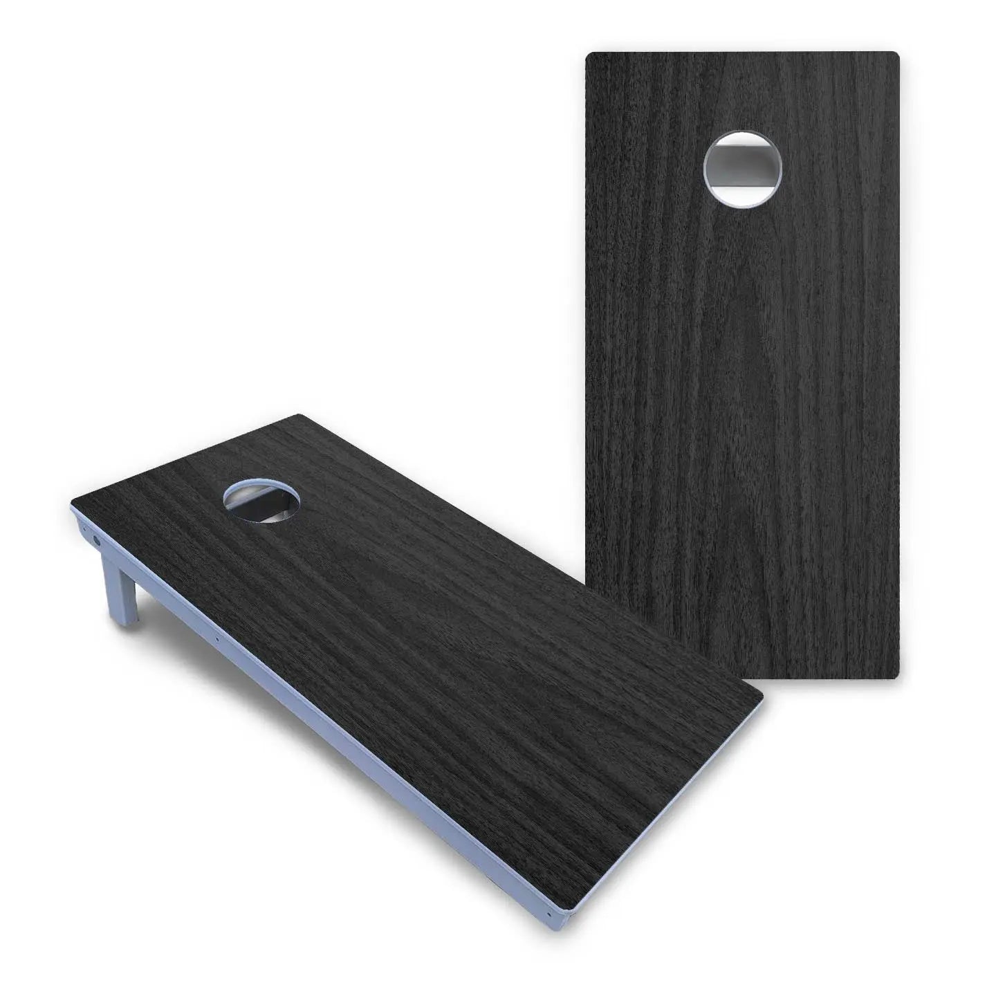 Dark Grey Wood Cornhole Boards - All Weather Series by Cornhole Solutions, custom cornhole board detail photo 2