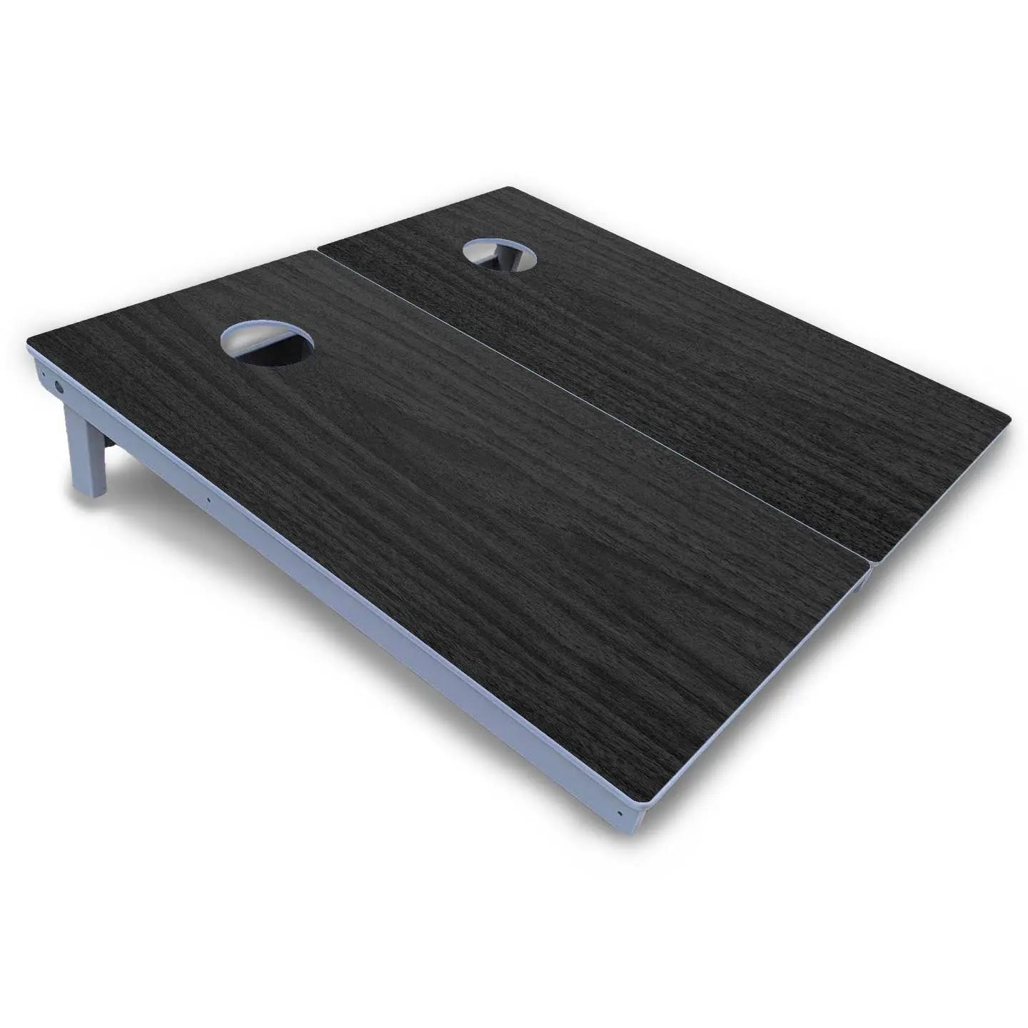 Dark Grey Wood Cornhole Boards - All Weather Series by Cornhole Solutions, custom cornhole board detail photo 3