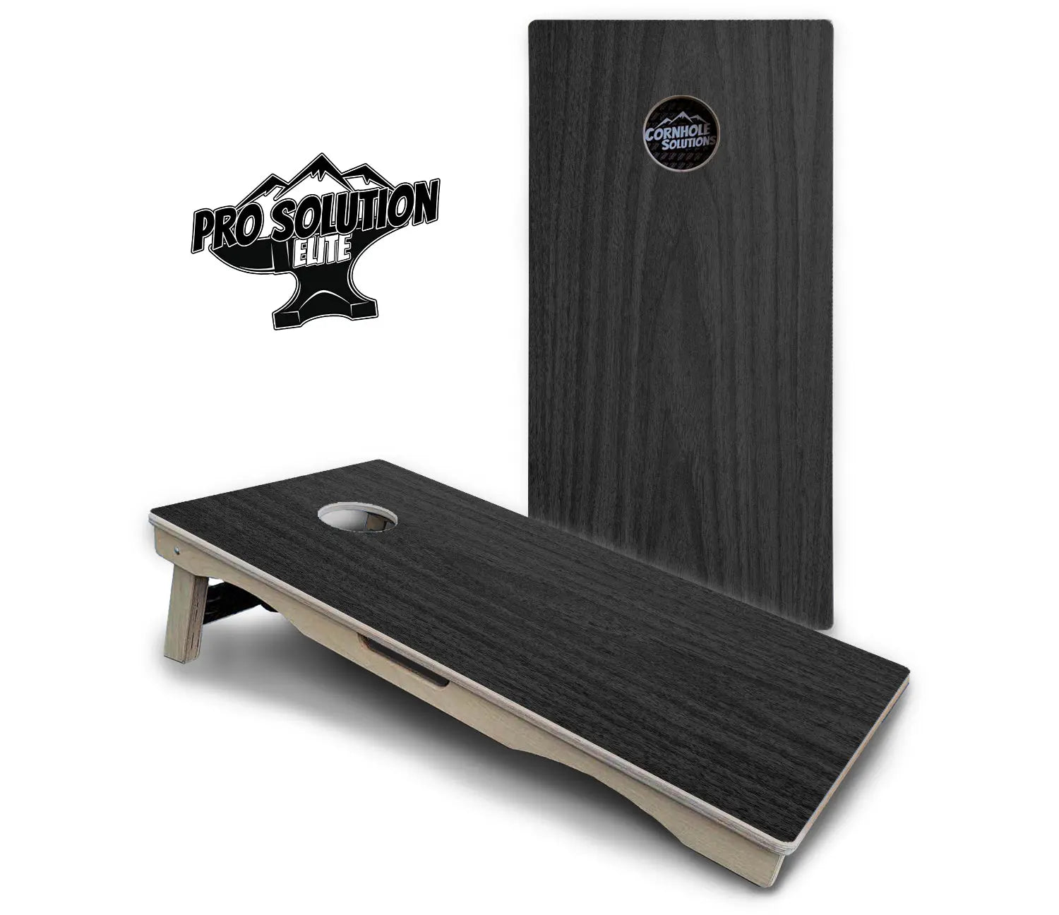 Dark Grey Wood Cornhole Boards - Pro Solution Elite Series by Cornhole Solutions, custom cornhole board detail photo 2