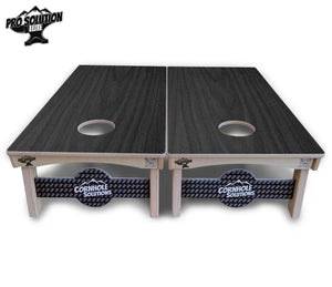 Dark Grey Wood Cornhole Boards - Pro Solution Elite Series by Cornhole Solutions, custom cornhole board detail photo 3