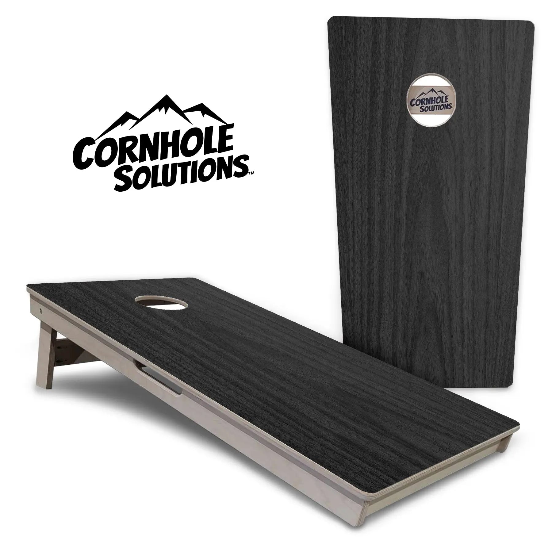 Dark Grey Wood Cornhole Boards - Professional Tournament Series Cornhole Solutions