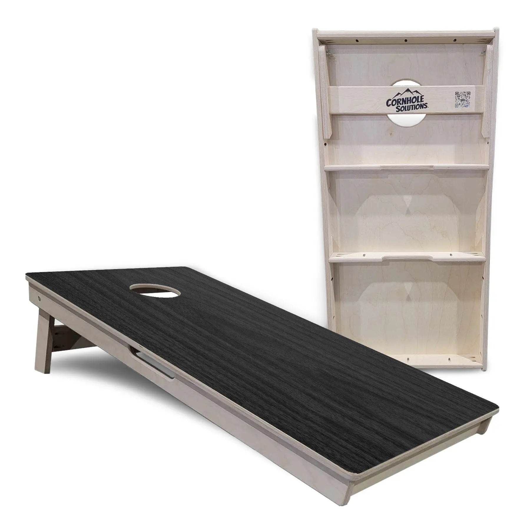 Dark Grey Wood Cornhole Boards - Professional Tournament Series Cornhole Solutions