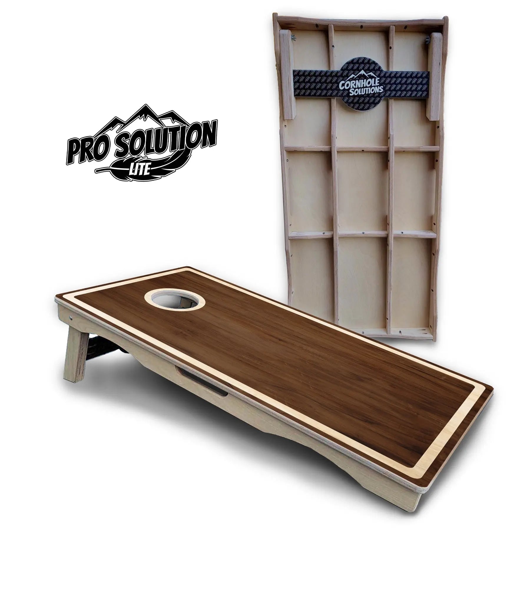 Dark Wood Cornhole Boards - Pro Solution Lite Series Cornhole Solutions