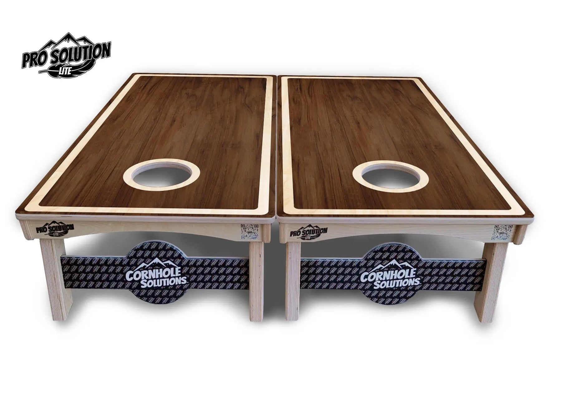 Dark Wood Cornhole Boards - Pro Solution Lite Series Cornhole Solutions
