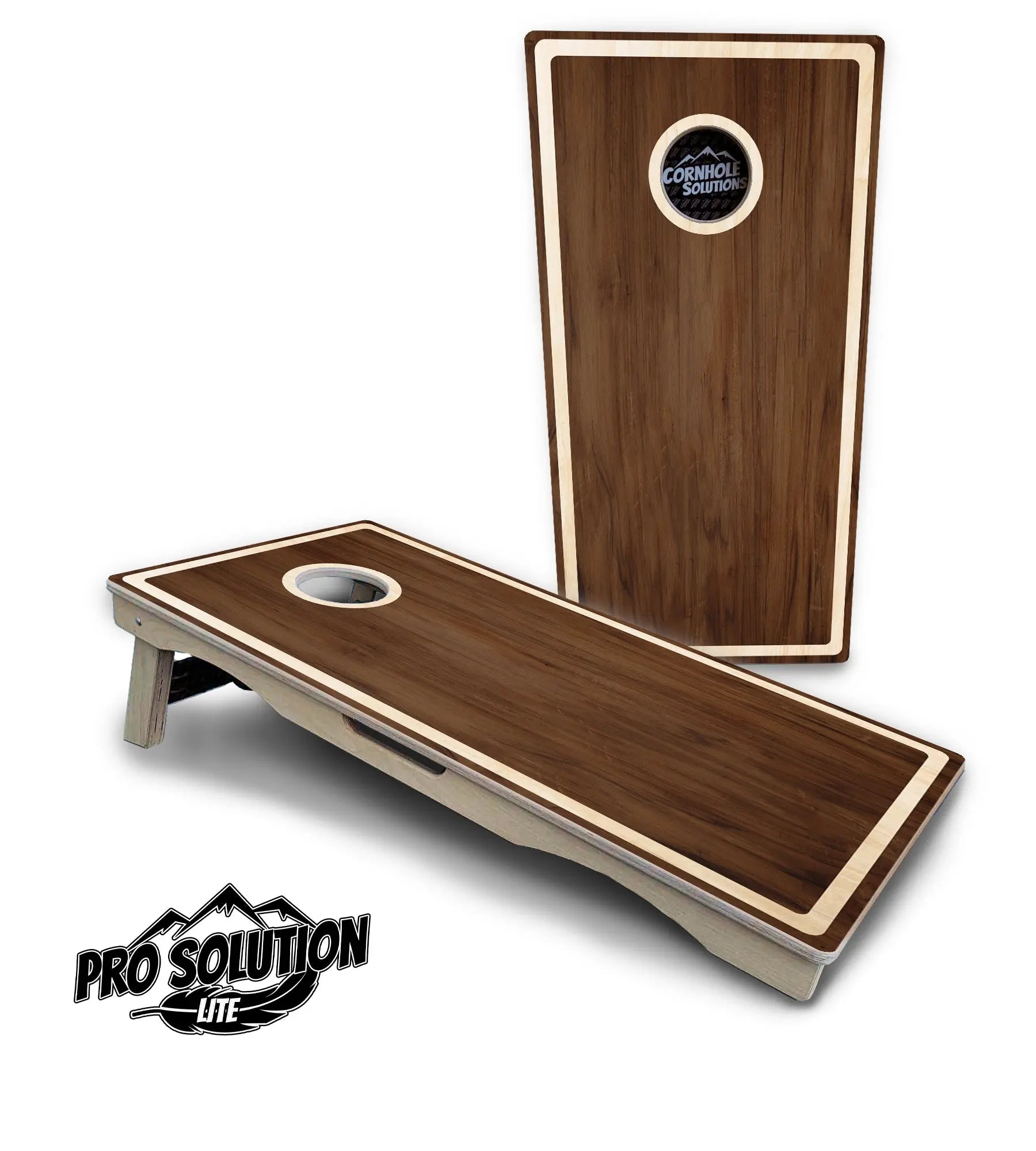Dark Wood Cornhole Boards - Pro Solution Lite Series Cornhole Solutions