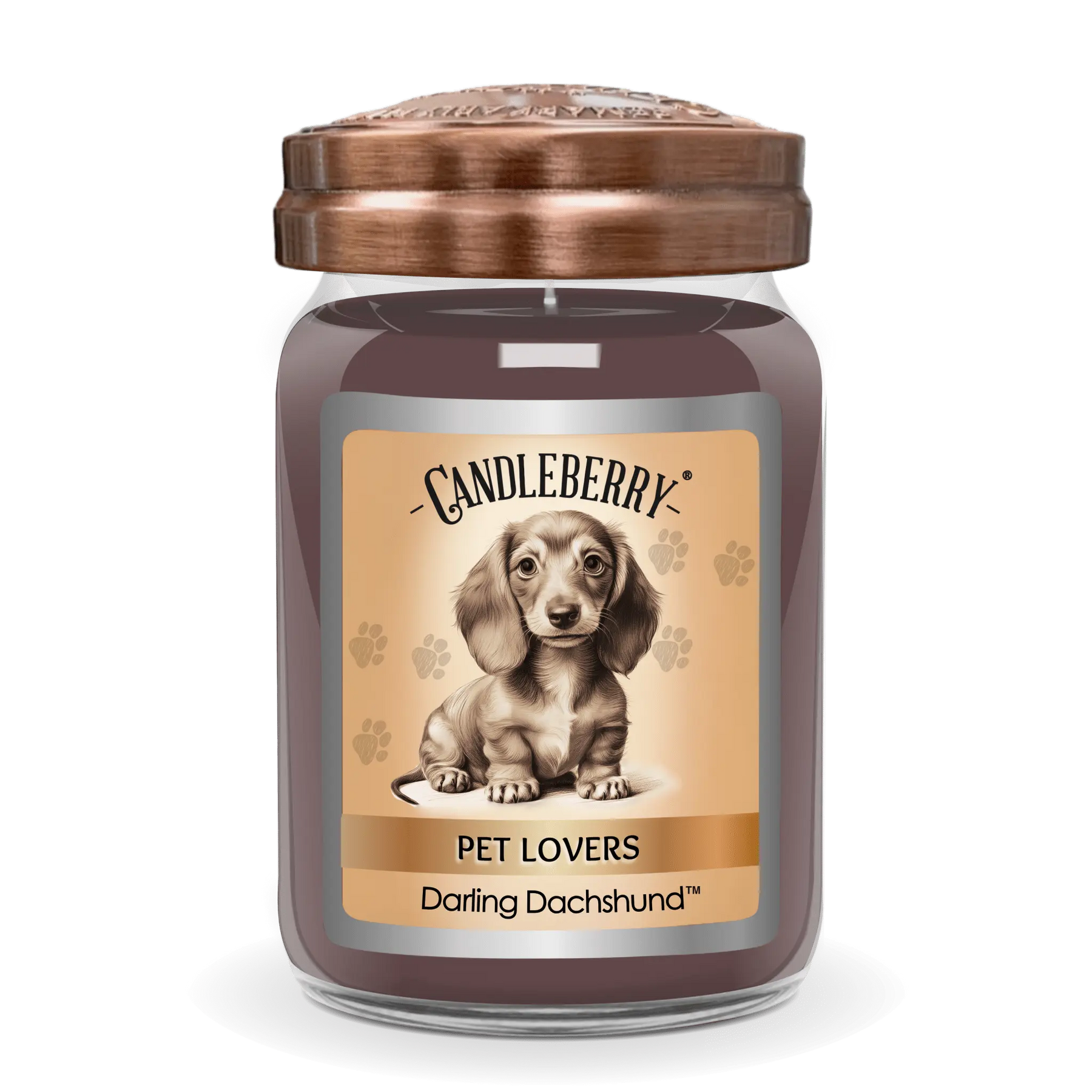 Darling Dachshund™ - Large Jar Candle (Collective) by The Candleberry® Candle Company, scented candle main product photo