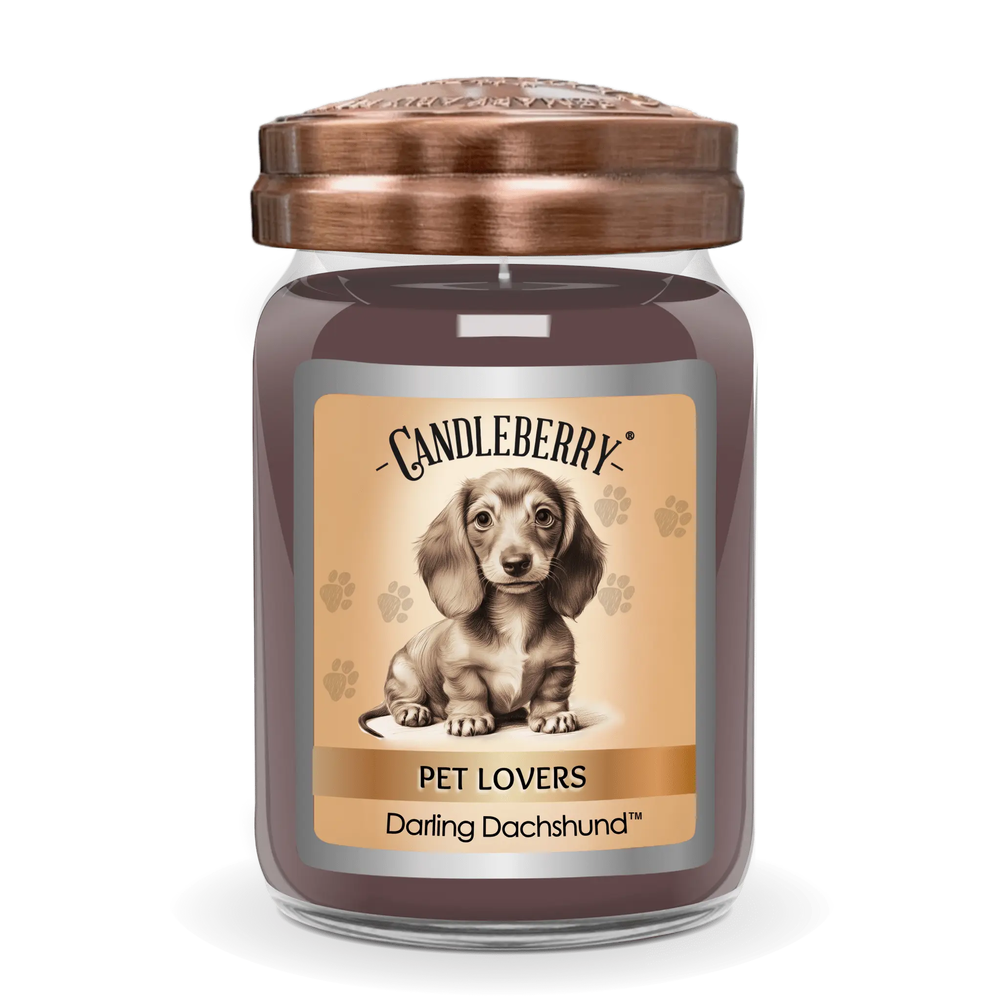 Darling Dachshund™ - Large Jar Candle (Collective) by The Candleberry® Candle Company, scented candle main product photo