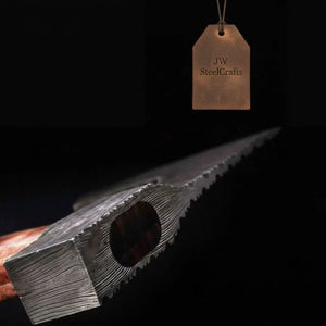 Pattern-Welded Damascus Viking Bearded Axe for Heavy Chopping and Trail Use