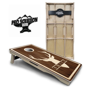 Deer Head Name Cornhole Boards - Pro Solution Elite Series Cornhole Solutions