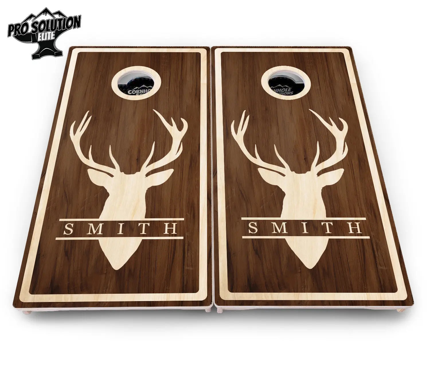Deer Head Name Cornhole Boards - Pro Solution Elite Series Cornhole Solutions