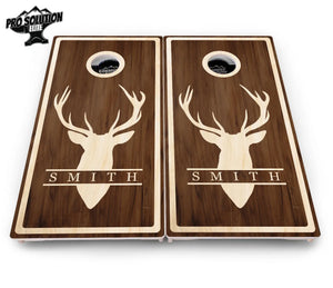 Deer Head Name Cornhole Boards - Pro Solution Elite Series Cornhole Solutions