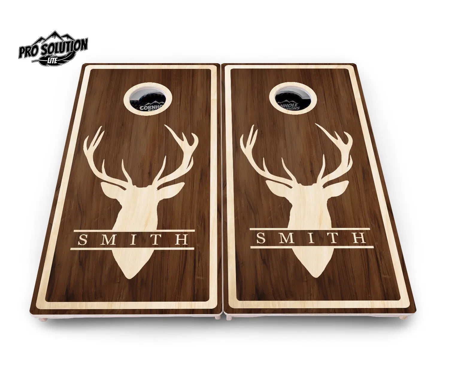 Deer Head Name Cornhole Boards - Pro Solution Lite Series Cornhole Solutions