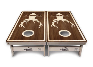 Deer Head Name Cornhole Boards - Professional Tournament Series - Personalized Cornhole Solutions