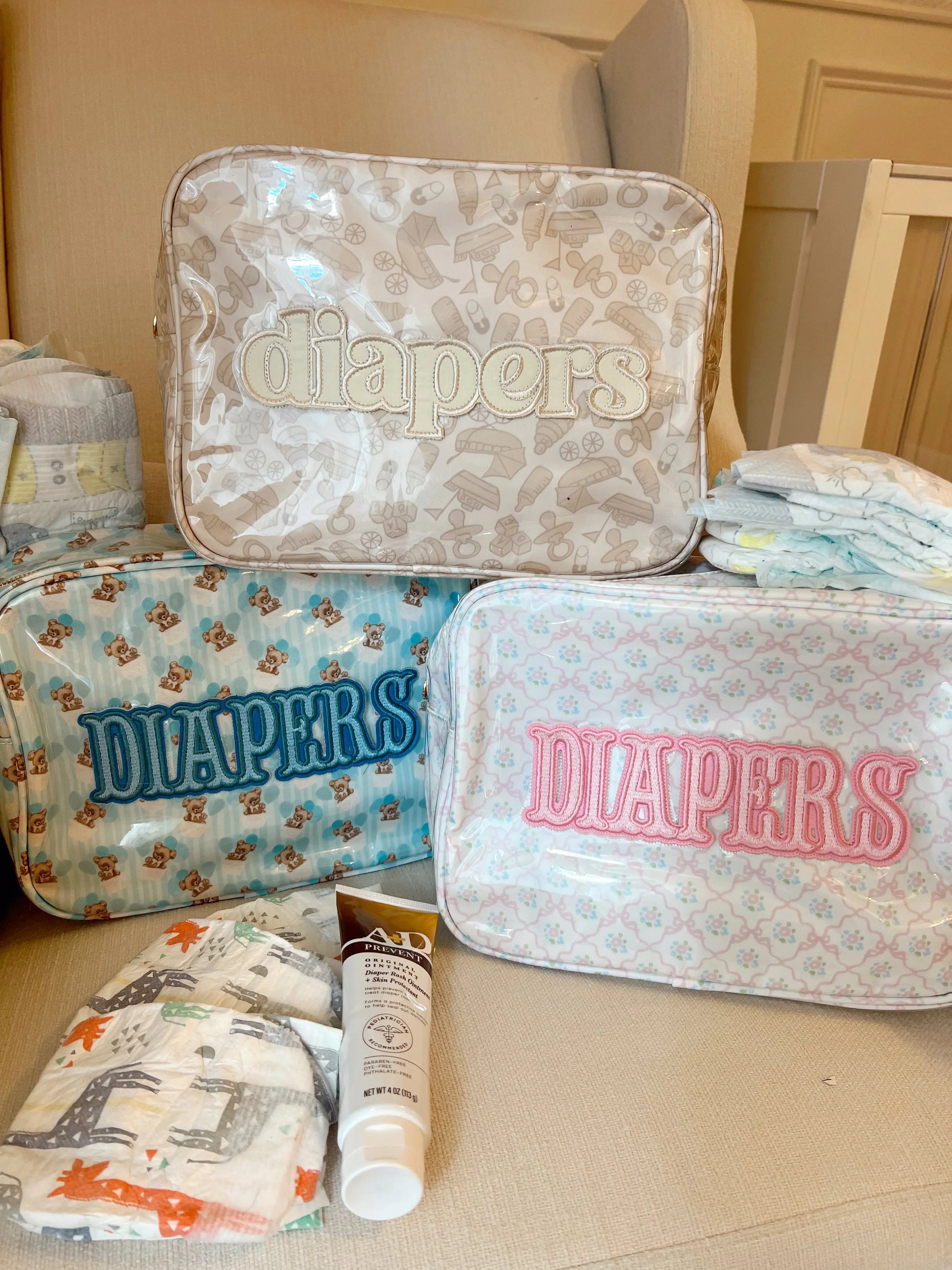 Diapers XL - Clear Coat Bag by KenzKustomz, handmade leather goods detail photo 2