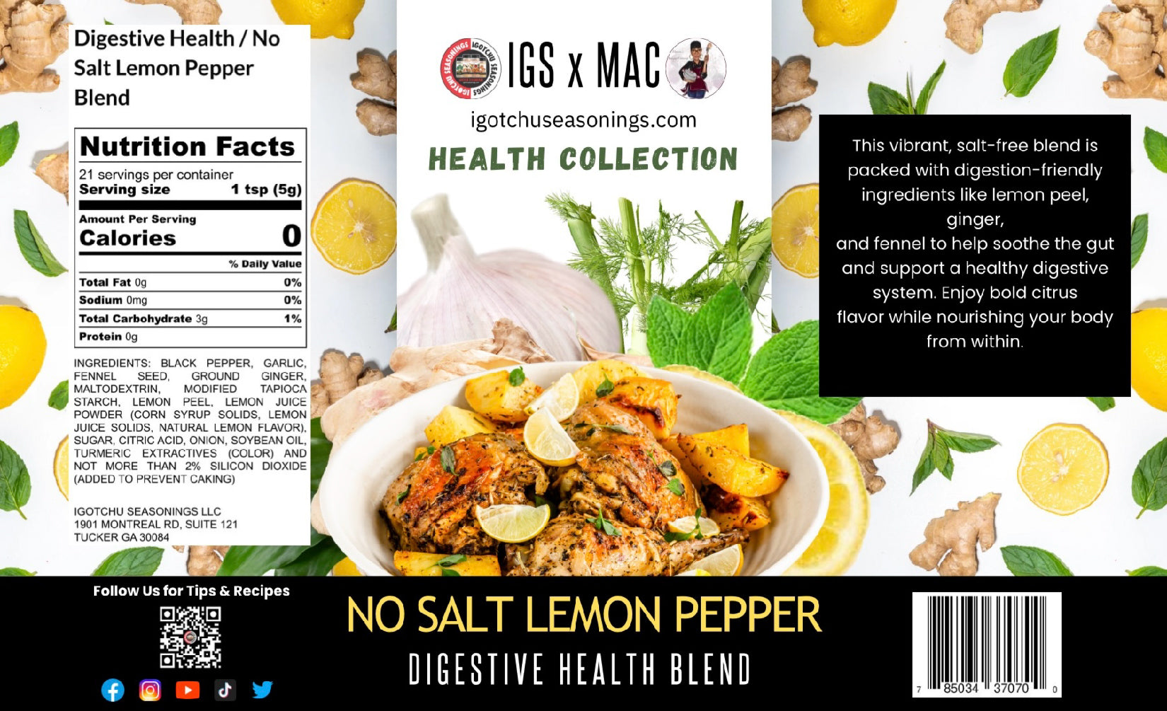 The 8 oz Health Collection Collab Bundle by Igotchu Seasonings, Southern food gift detail photo 3