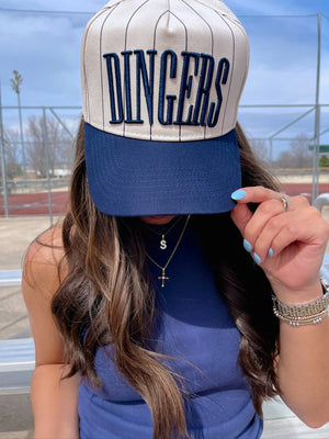 Dingers - Stripe Vintage Trucker Hat KenzKustomz