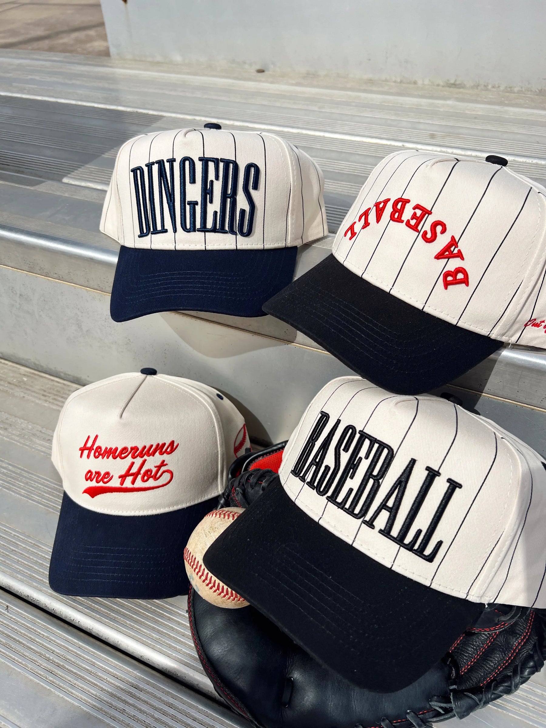 Dingers - Stripe Vintage Trucker Hat KenzKustomz