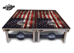Distressed Flag Cornhole Boards - Pro Solution Lite Series Cornhole Solutions