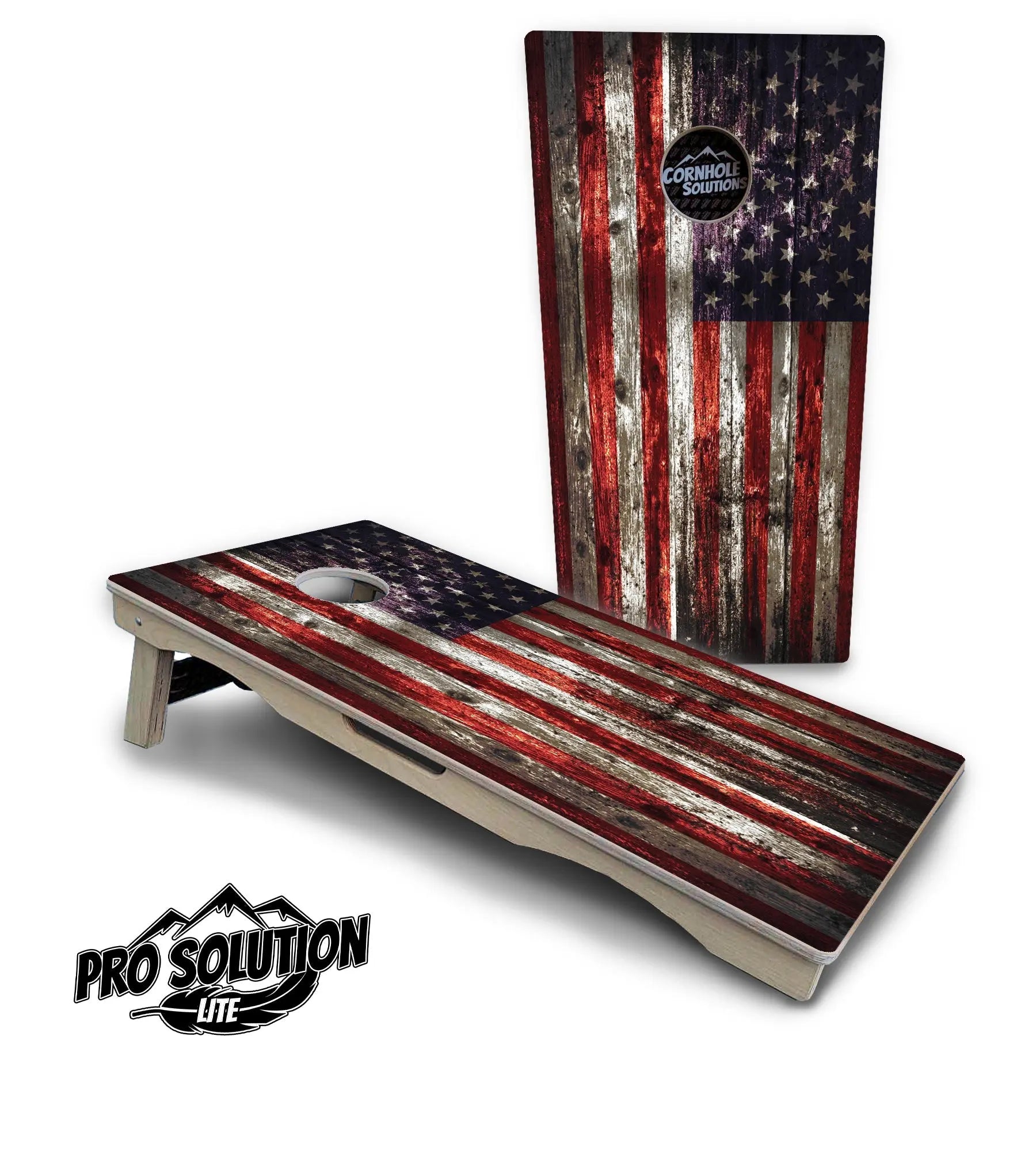 Distressed Flag Cornhole Boards - Pro Solution Lite Series Cornhole Solutions