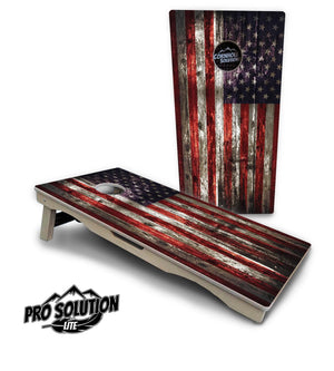 Distressed Flag Cornhole Boards - Pro Solution Lite Series Cornhole Solutions
