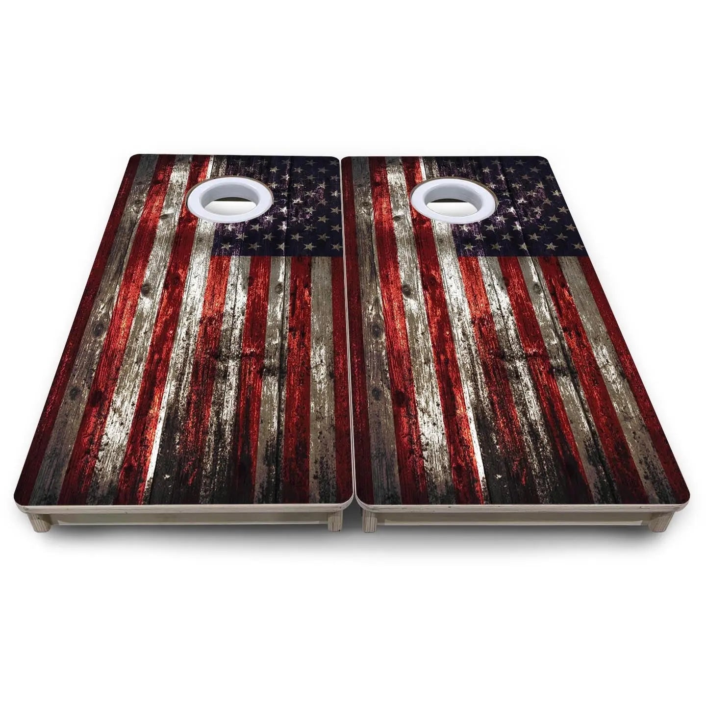 Distressed Flag - Mini or Vacation Size Cornhole Boards by Cornhole Solutions, custom cornhole board detail photo 8