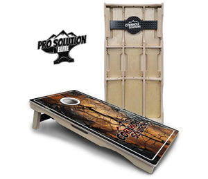 Distressed Live Edge Cornhole Boards - Pro Solution Elite Series Cornhole Solutions