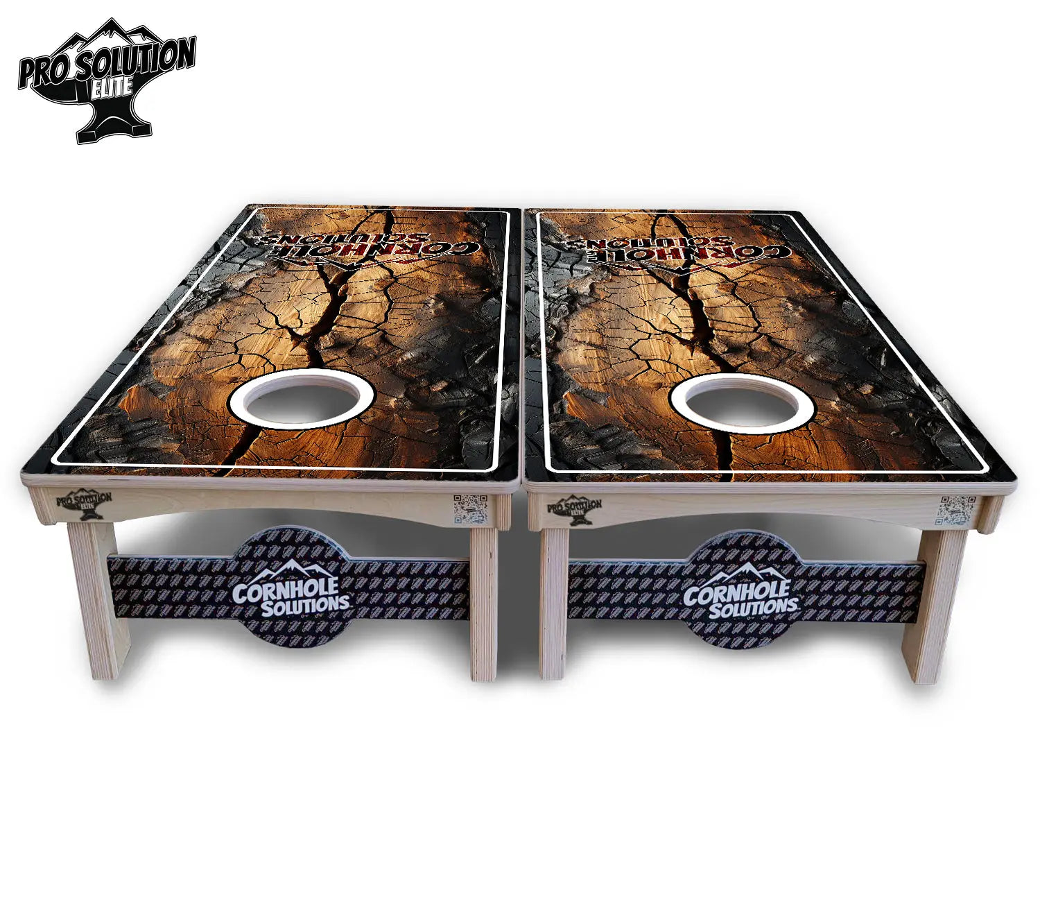 Distressed Live Edge Cornhole Boards - Pro Solution Elite Series Cornhole Solutions