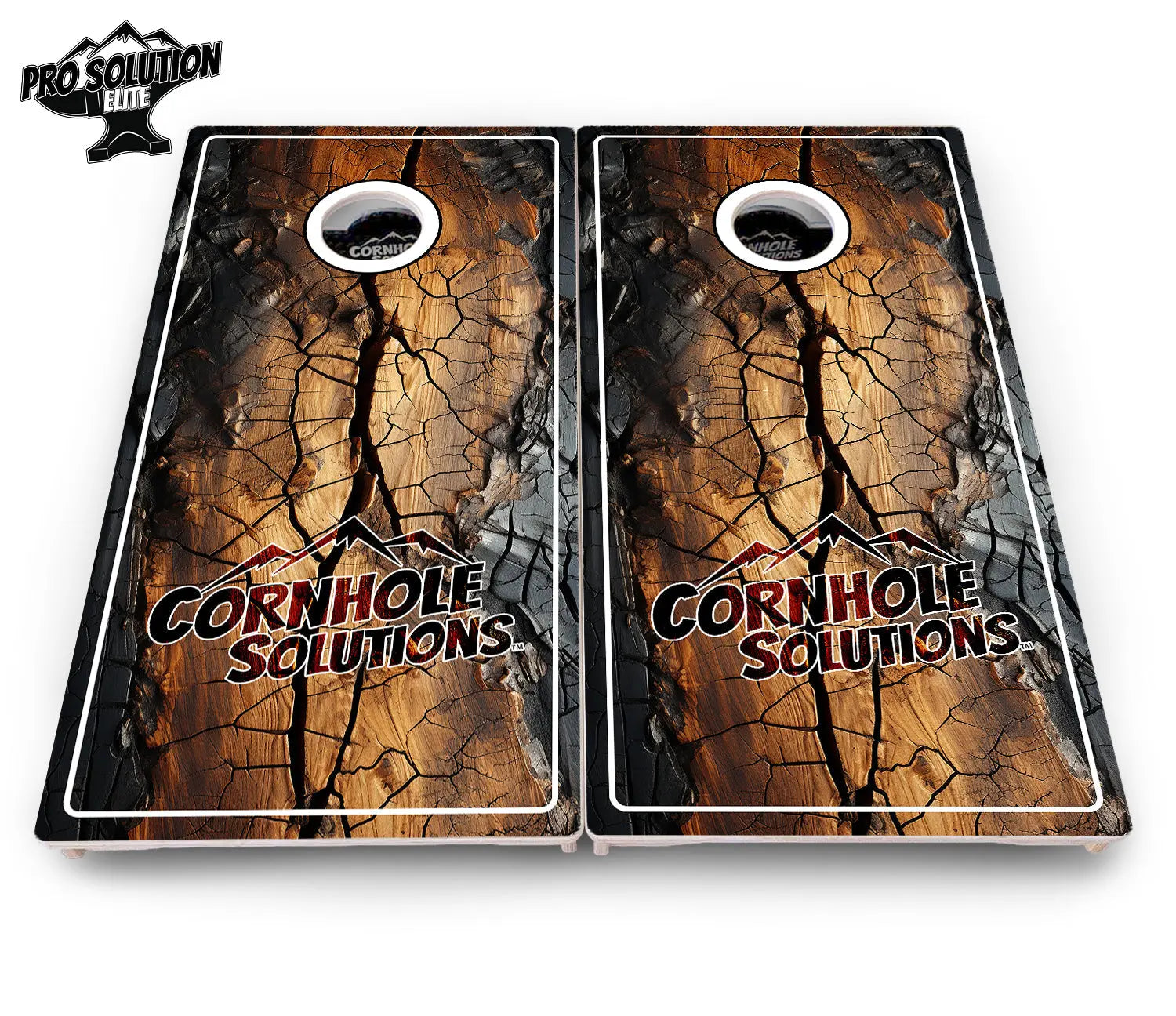 Distressed Live Edge Cornhole Boards - Pro Solution Elite Series Cornhole Solutions