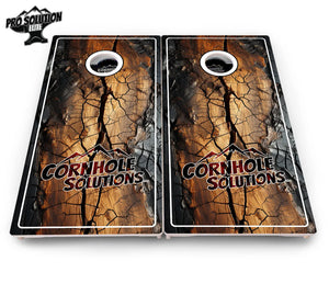 Distressed Live Edge Cornhole Boards - Pro Solution Elite Series Cornhole Solutions