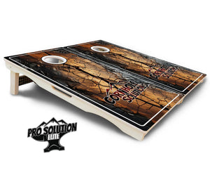 Distressed Live Edge Cornhole Boards - Pro Solution Elite Series Cornhole Solutions