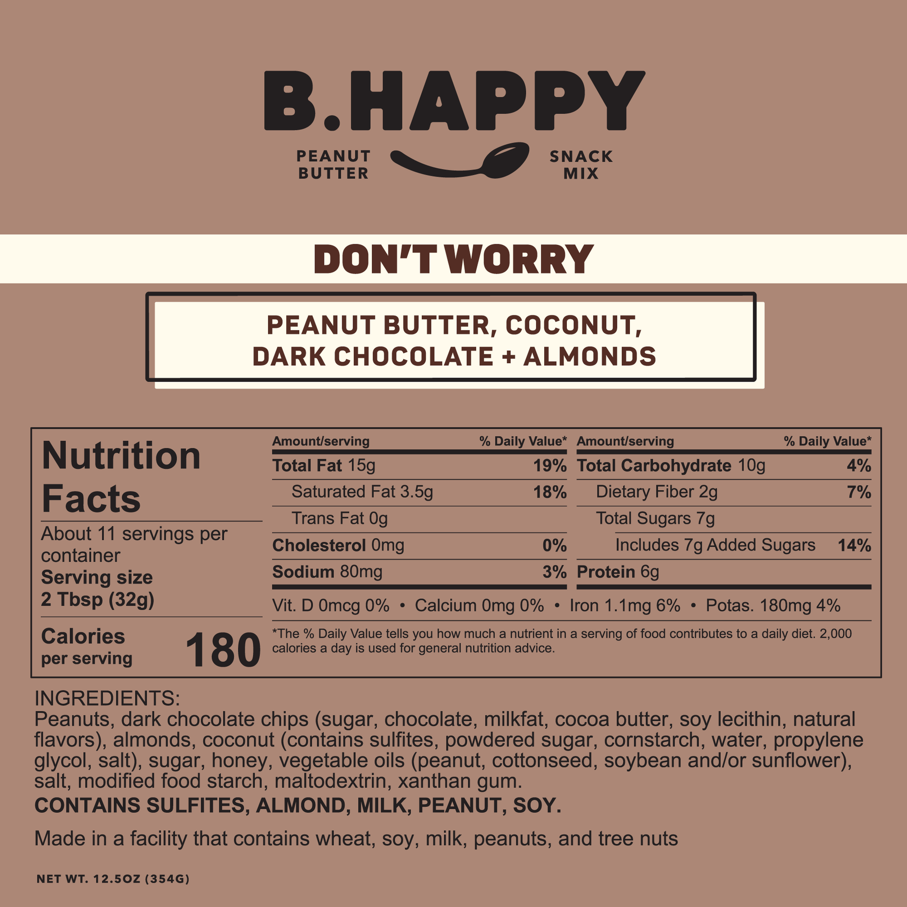 Don’t Worry Coconut Dark Chocolate Almond Peanut Butter
