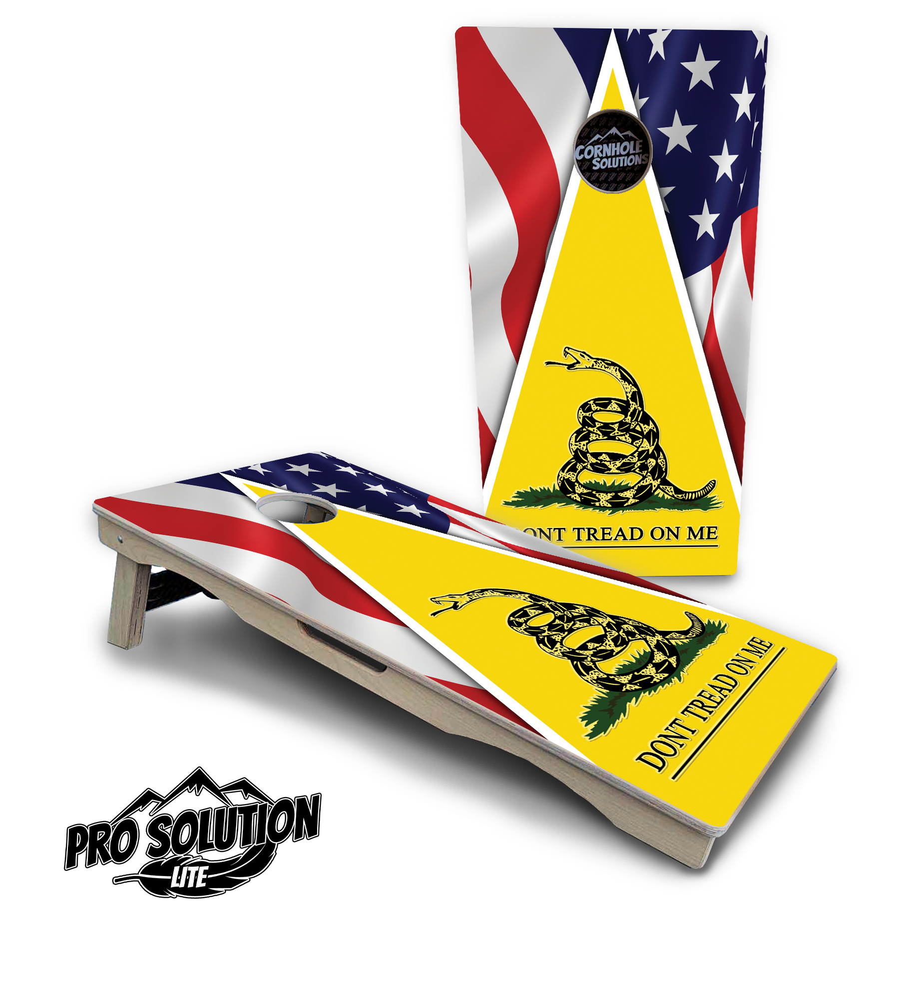 DTOM Yellow Triangle Cornhole Boards - Pro Solution Lite Series Cornhole Solutions