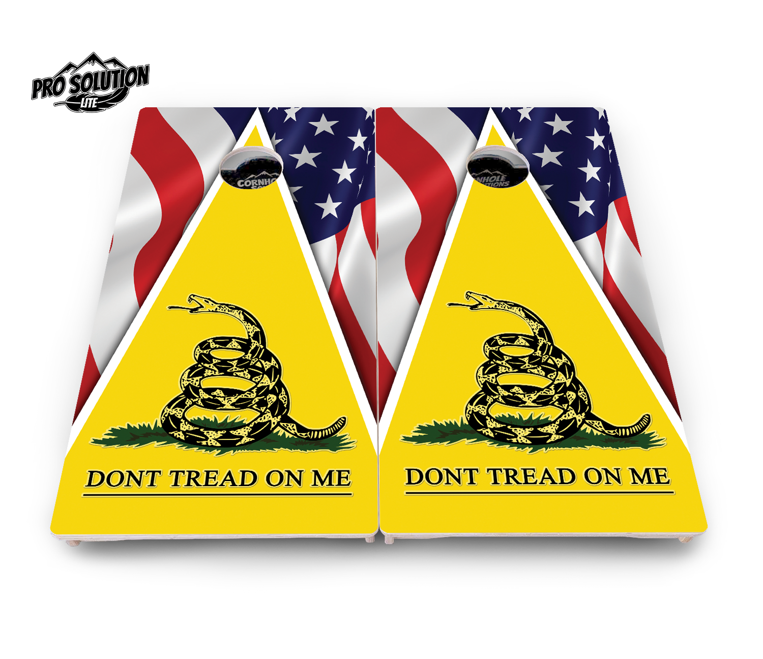 DTOM Yellow Triangle Cornhole Boards - Pro Solution Lite Series Cornhole Solutions
