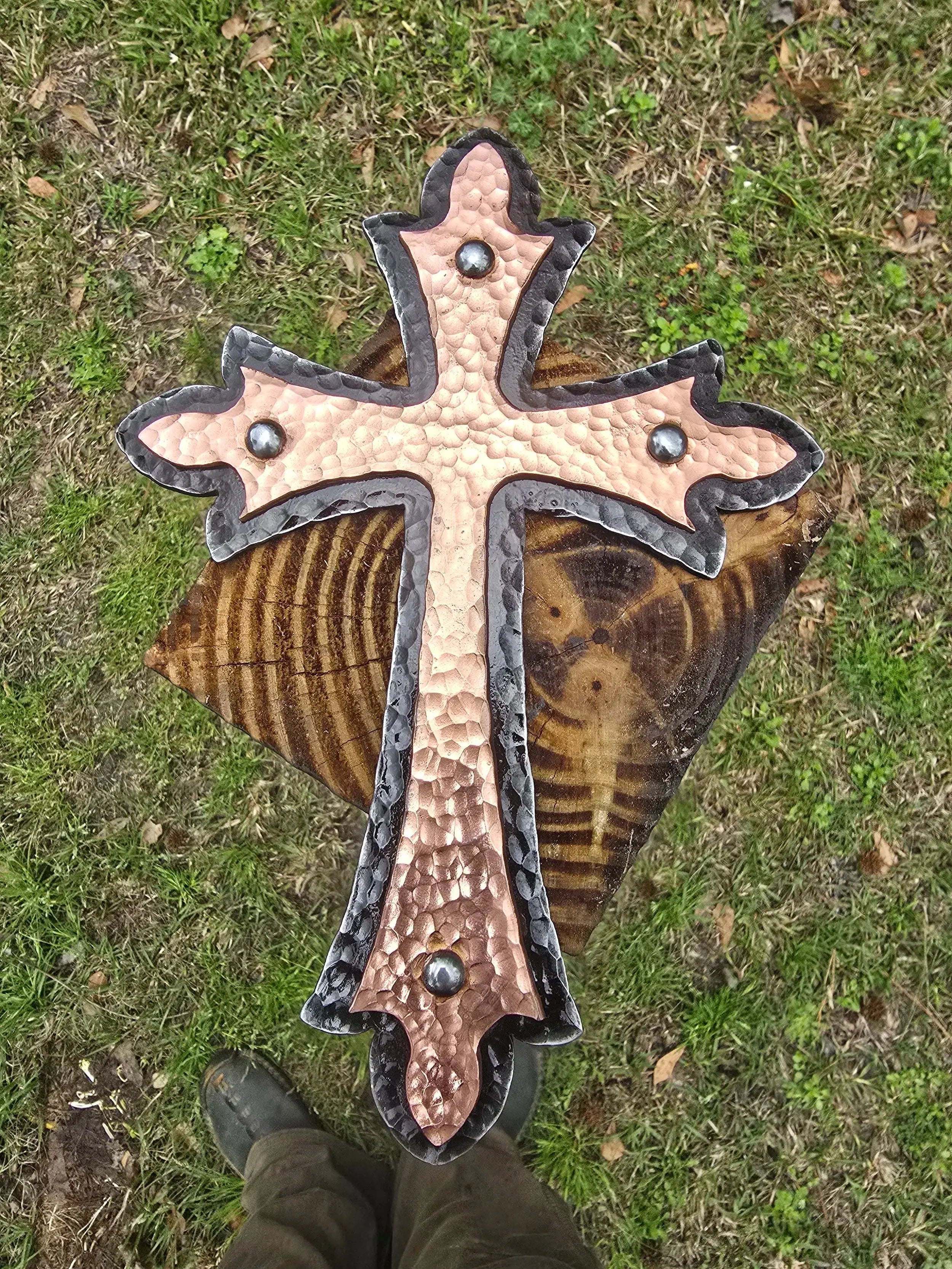 Double Layer Cross by Redbeard's Forge LLC, religious items main product photo