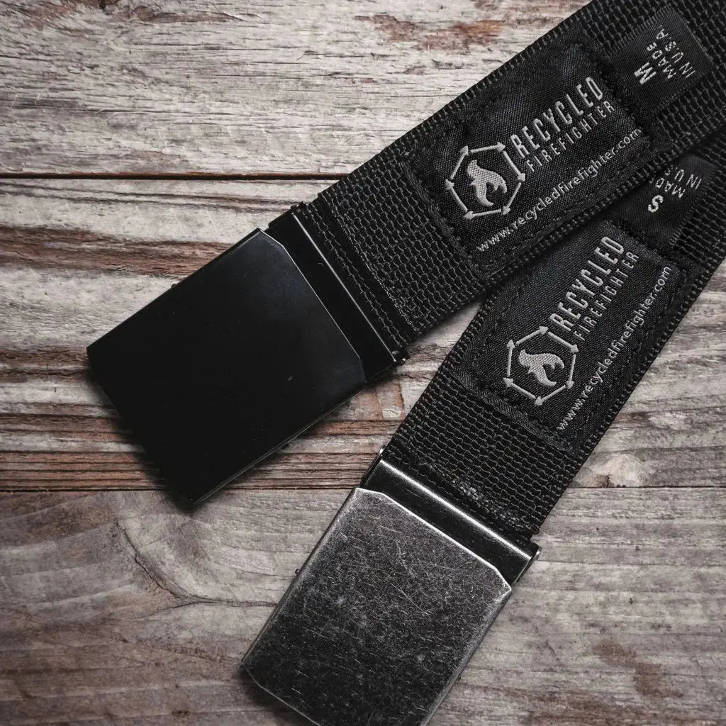 Recycled Firefighter double-layer EDC belt with friction buckle