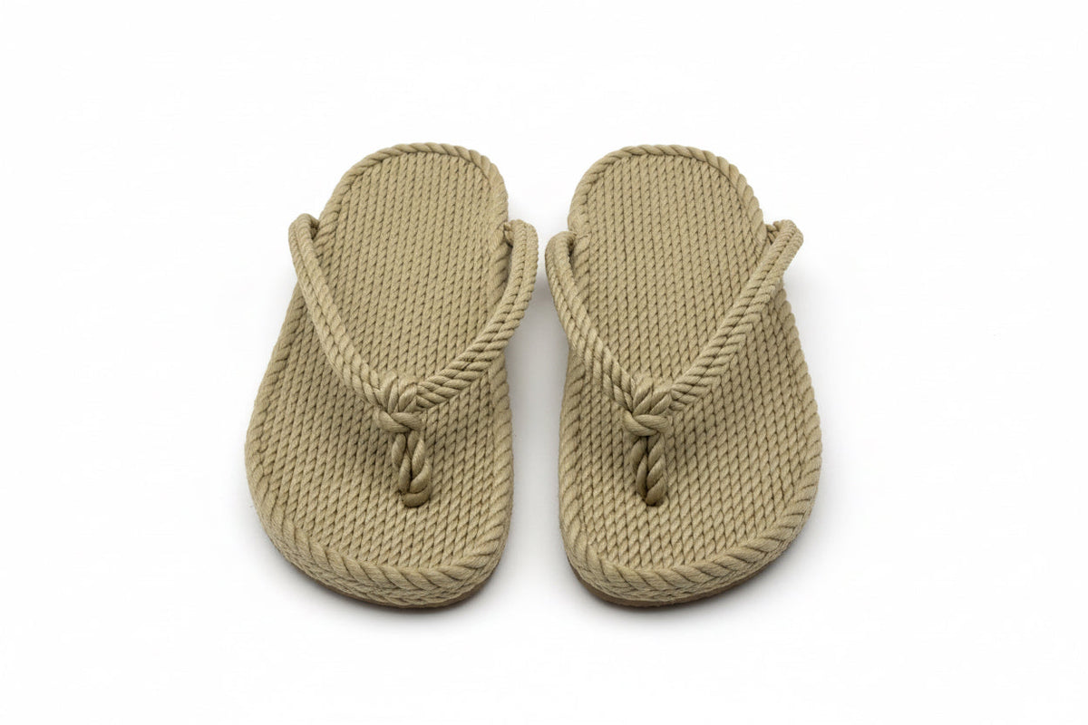 Drifter Thong-Style Sandals with Sole – Camel handmade rope sandals by Nomadic State of Mind, view 4