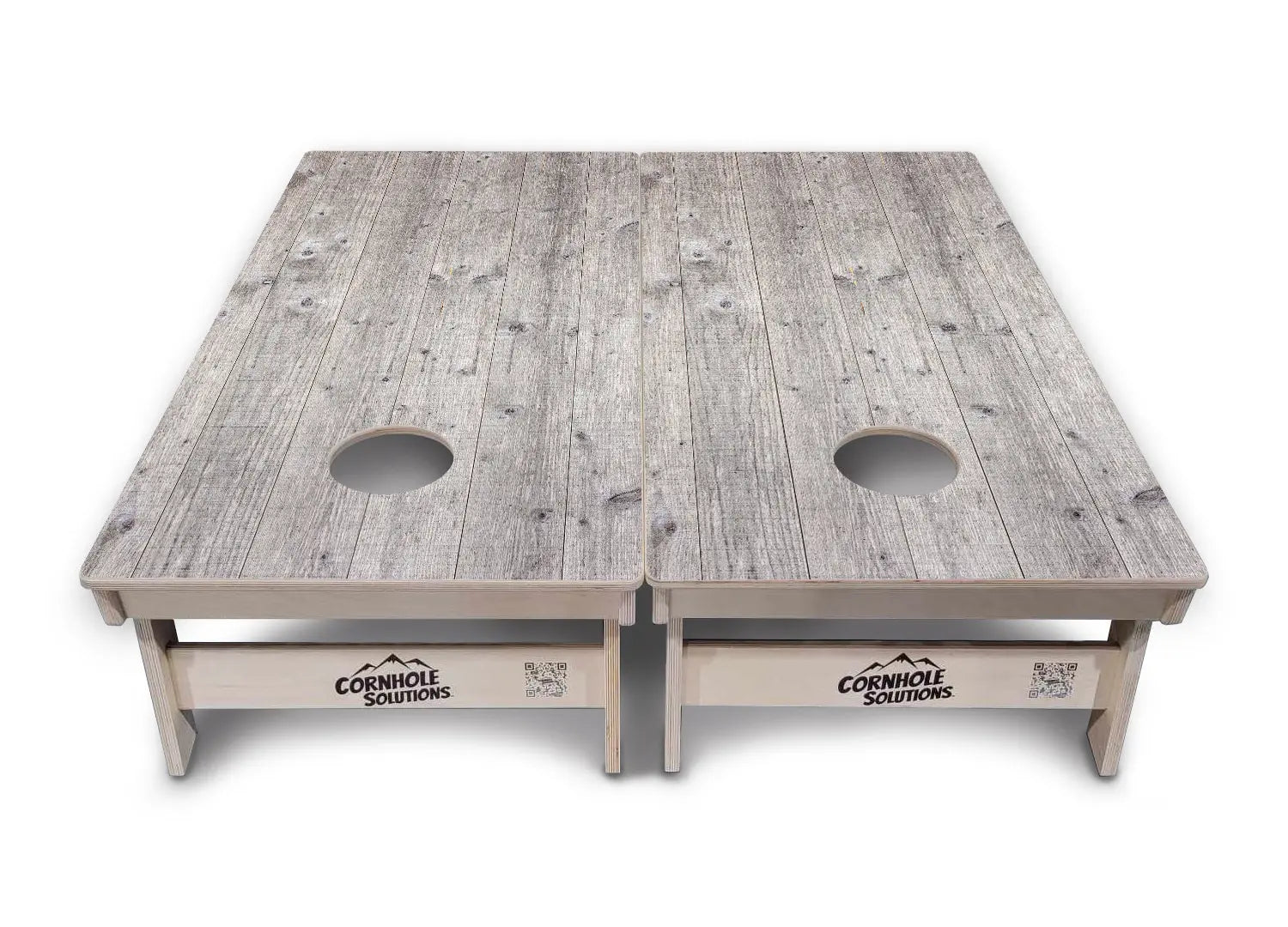 Driftwood Grey-Stained Cornhole Boards - Professional Tournament Series Cornhole Solutions