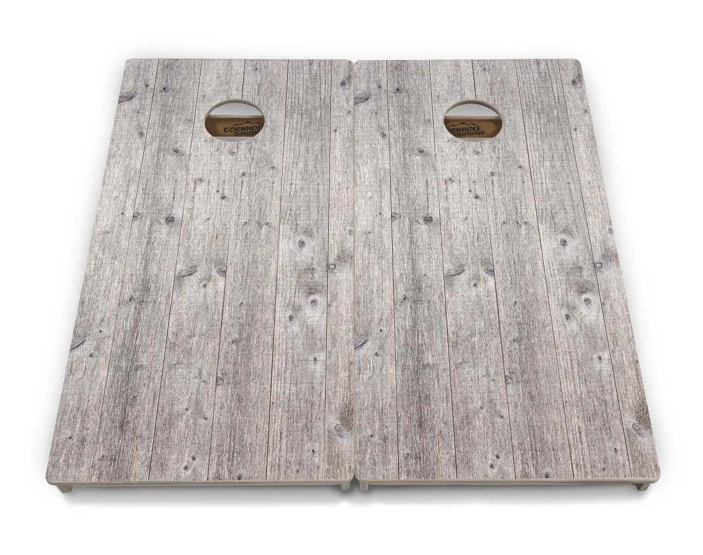 Driftwood Grey-Stained Cornhole Boards - Professional Tournament Series Cornhole Solutions