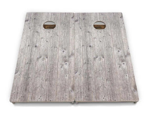 Driftwood Grey-Stained Cornhole Boards - Professional Tournament Series Cornhole Solutions