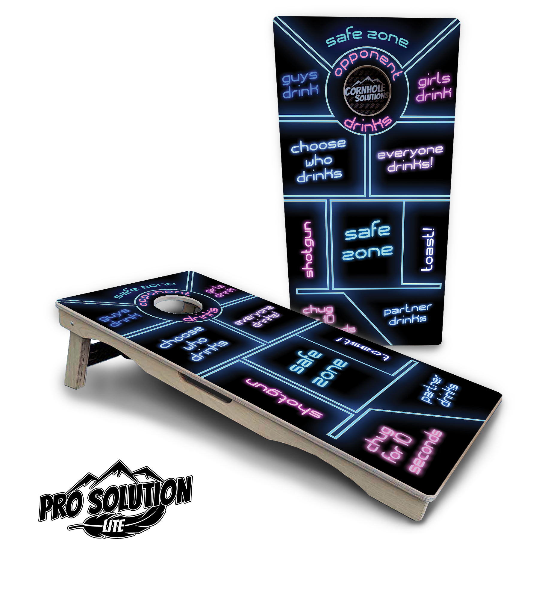Drinking Game Cornhole Boards - Pro Solution Lite Series Cornhole Solutions