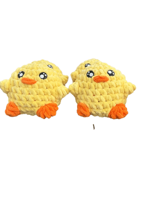 Two Handmade Crochet Duck Plushies: Amigurumi Stuffed Animal Toys, Yellow Ducklings, Kids Toy, Klassy Krafts Mississippi
