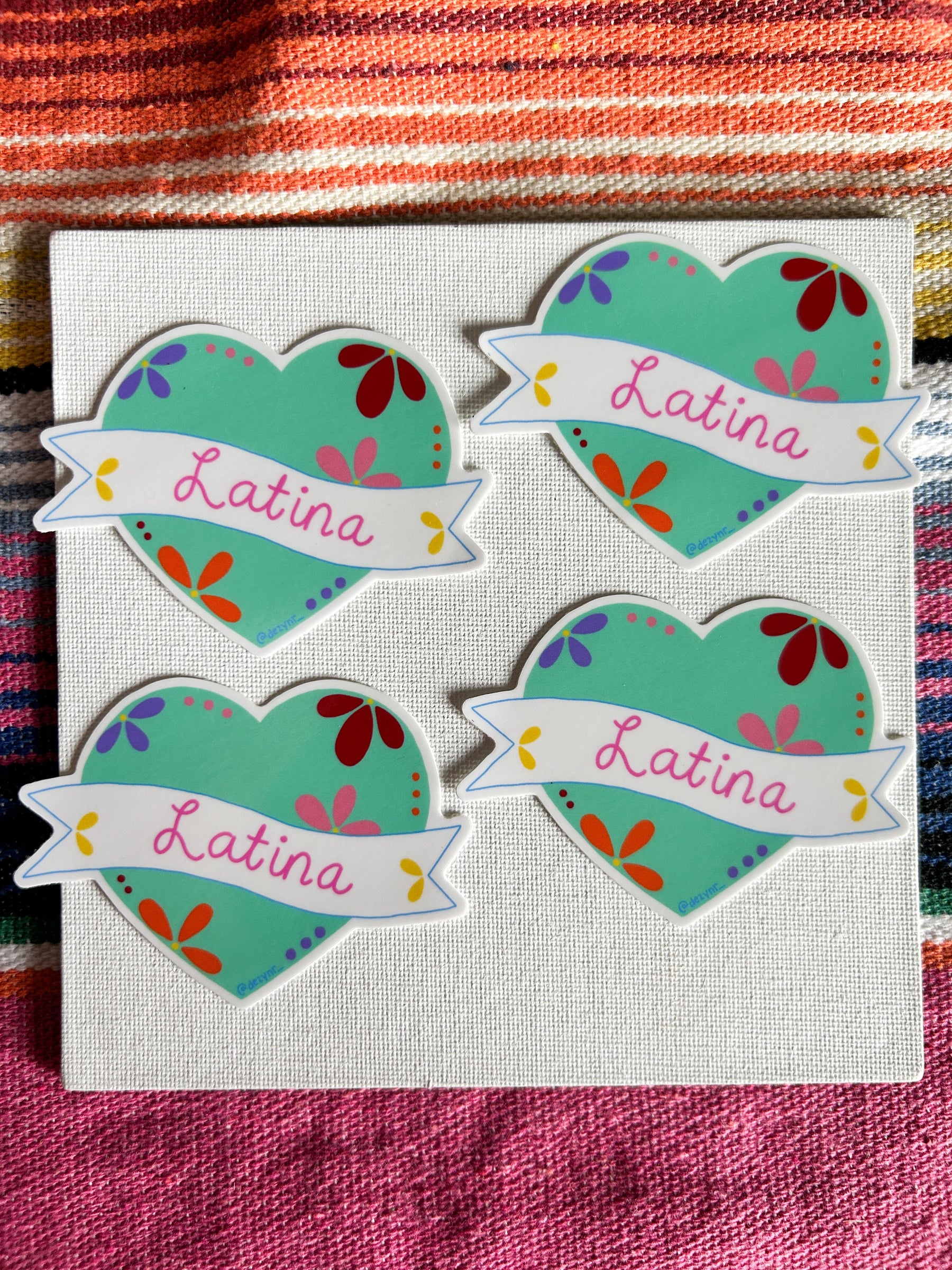 Latina in teal Sticker