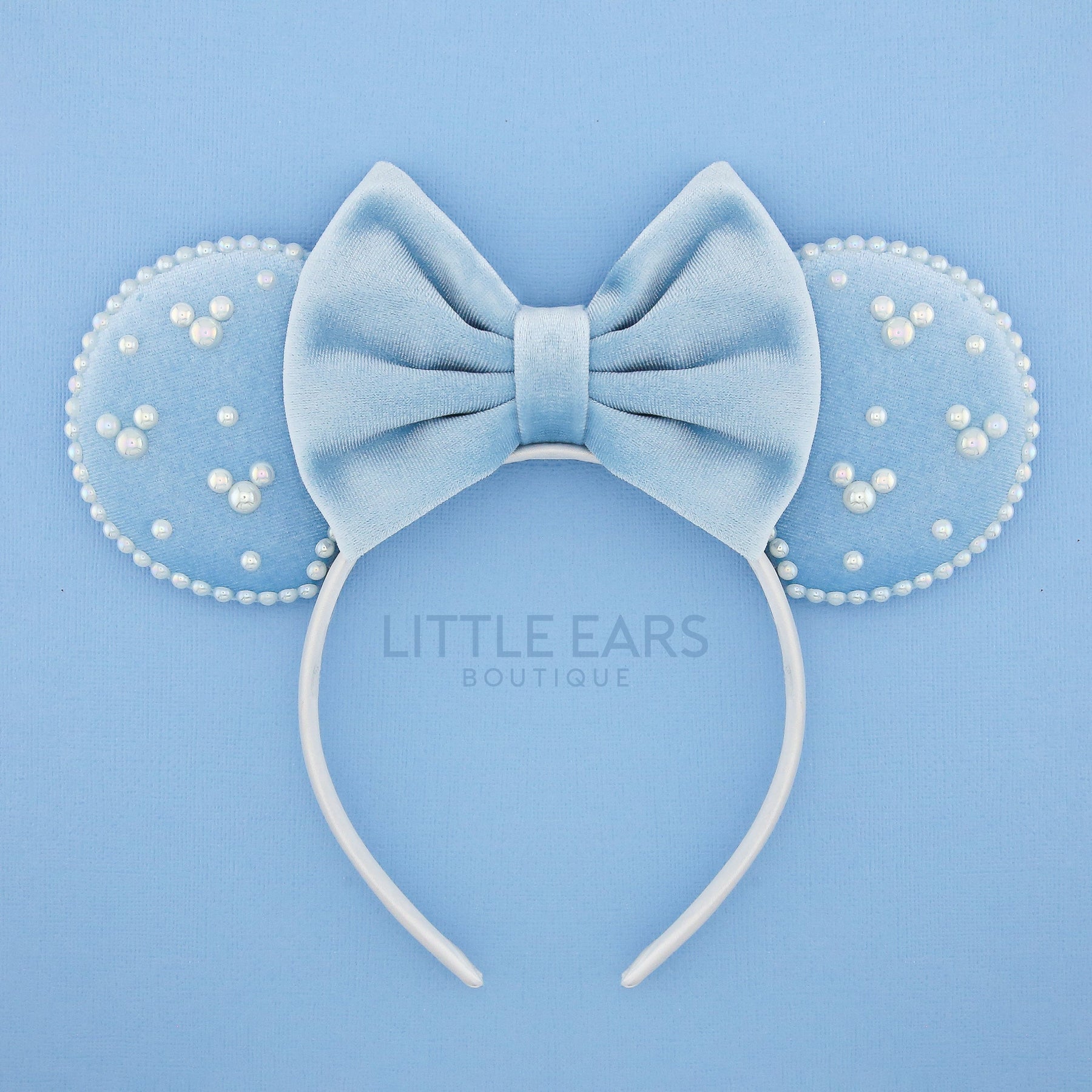 All Blue Pearls Ears by Little Ears Boutique, handmade jewelry main product photo
