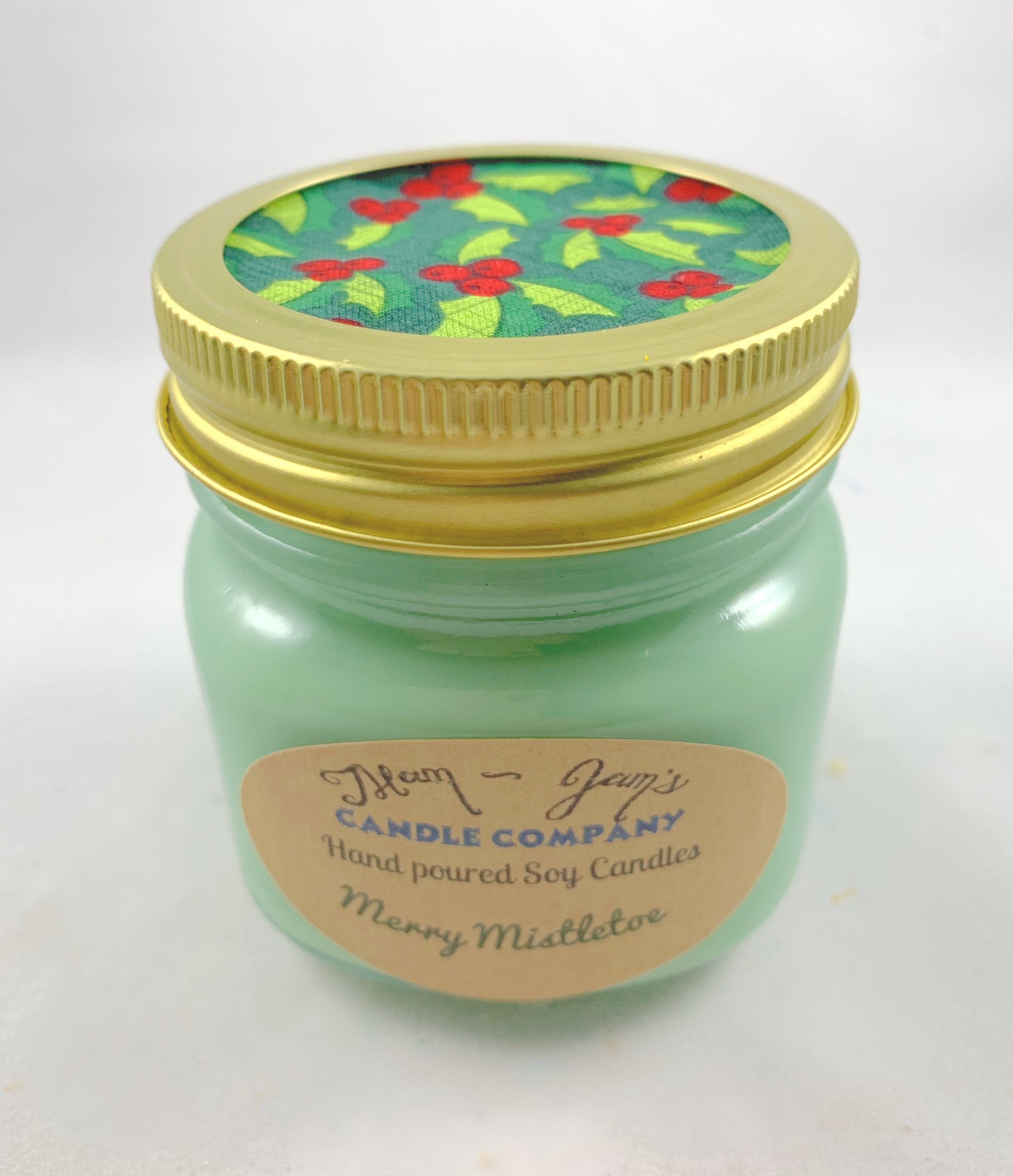Merry Mistletoe soy candle and wax melts by Mam Jam’s Candle Company