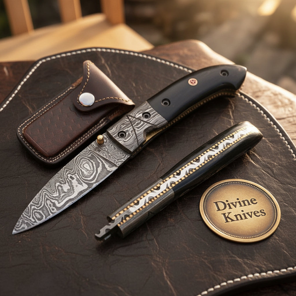 Slim Horn Handle Gentleman Folder by Divine Knives