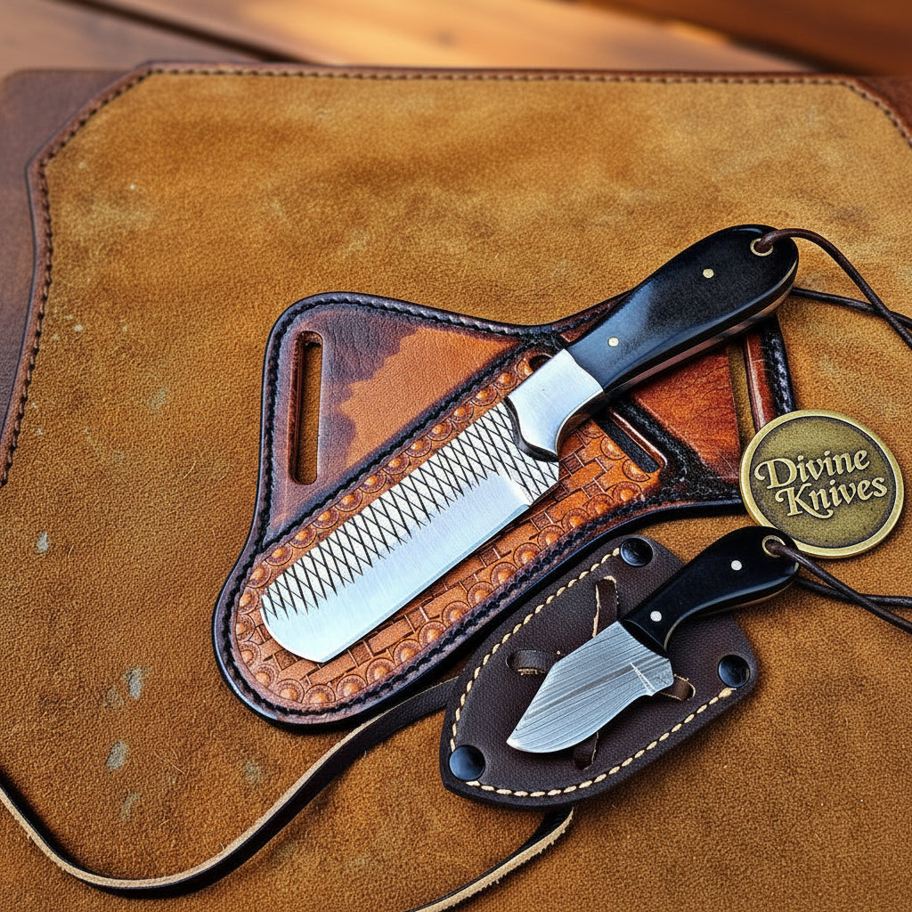 Buffalo Horn Rasp Bull Cutter Set by Divine Knives