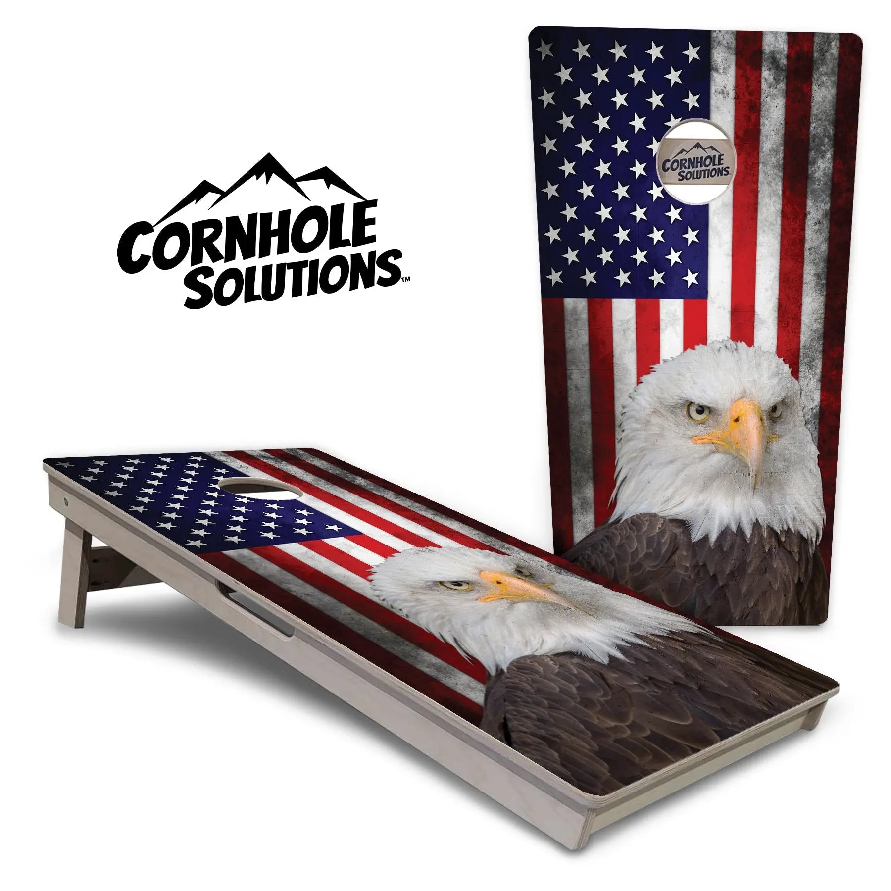 Eagle USA Flag Cornhole Boards - Professional Tournament Series Cornhole Solutions