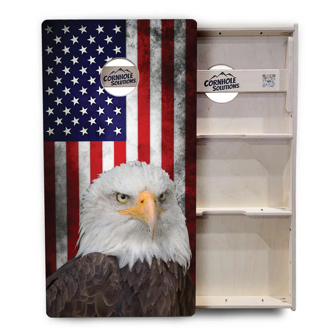 Eagle USA Flag Cornhole Boards - Professional Tournament Series Cornhole Solutions