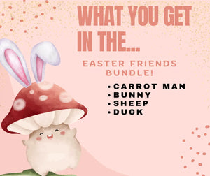 Easter Friends Bundle by Mushroom Lady Co, 3D printed toy detail photo 4